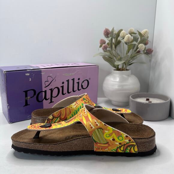 Papillio by Birkenstock Gizeh Sandal African Wax Gold 1005085 Unisex L12/M10 NWB - Picture 6 of 10